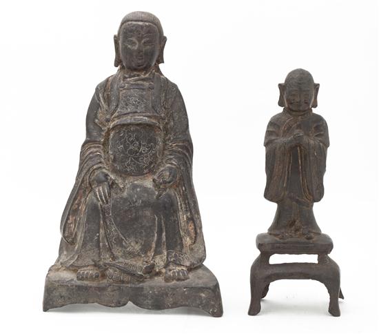 A Chinese Metal Figure of a Buddhist