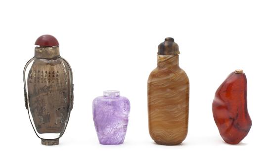 A Group of Four Snuff Bottles including