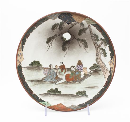 A Satsuma Porcelain Charger depicting 153b89