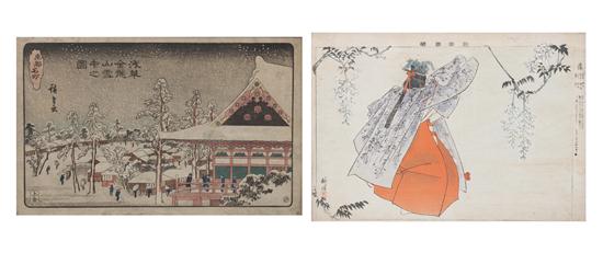 Two Japanese Woodblock Prints one 153b84