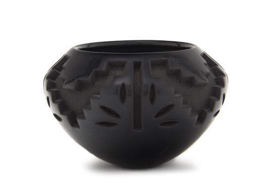A Santa Clara Blackware Vase having 153bbb
