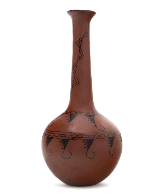 A Maricopa Candle Stick Vase red