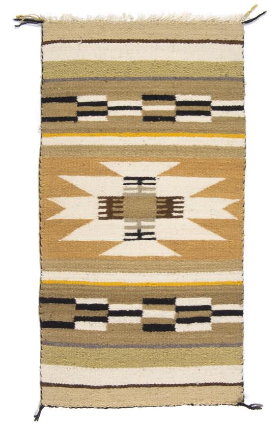 A Navajo Weaving Gallop Throw banded