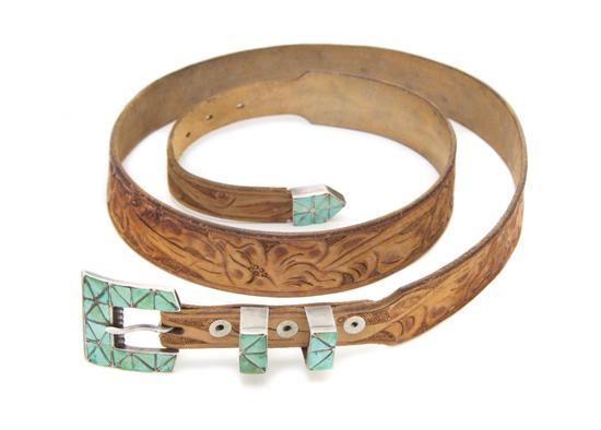 A Zuni Sterling Silver and Turquoise 153c95