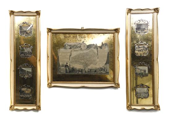 A French Provincial Gold Leaf Triptych