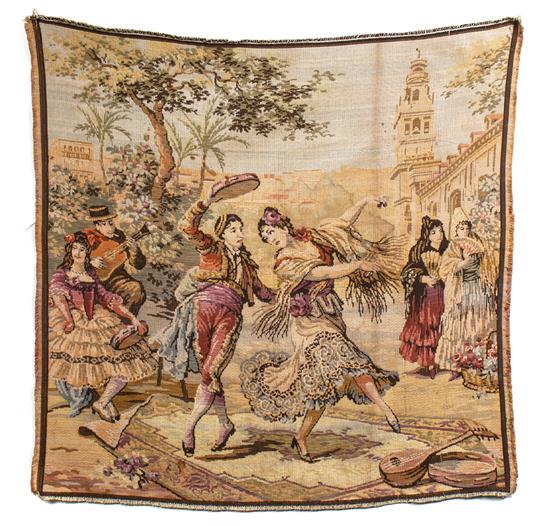 A Continental Wool Tapestry depicting