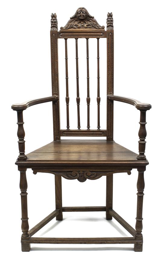 A Gothic Revival Oak Side Chair 153cd9