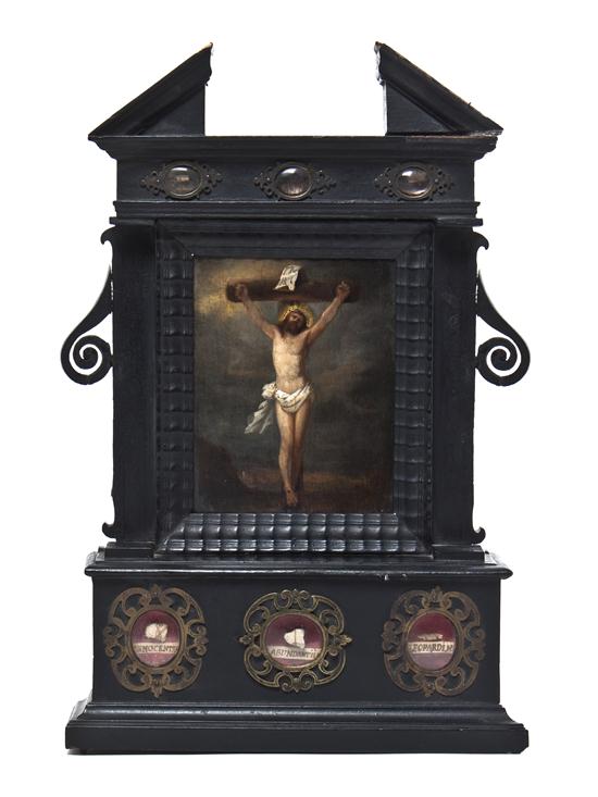 An Italian Ebonized Wood Reliquary 153cf1