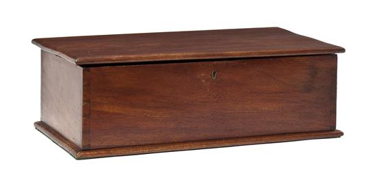 A Mahogany Desk Box of rectangular form