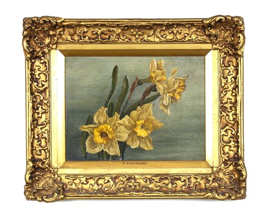 Two Paintings of Flowers signed