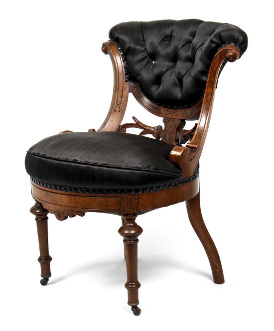 An Upholstered Horse Hair Side Chair