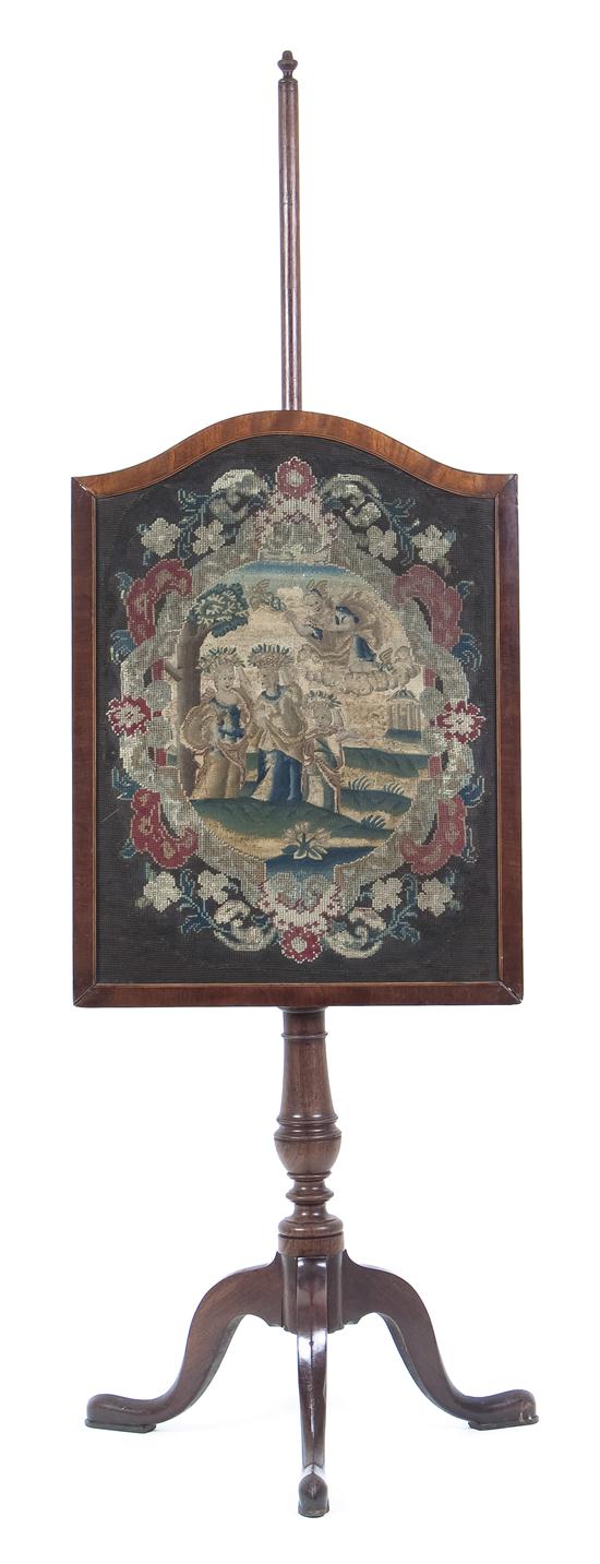 A Georgian Style Mahogany Embroidered 153d27