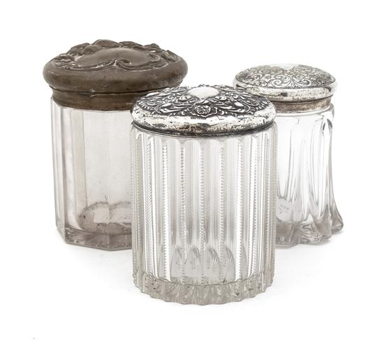 A Group of Silver Mounted Cut Glass