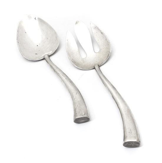 A Sterling Silver Salad Set comprising