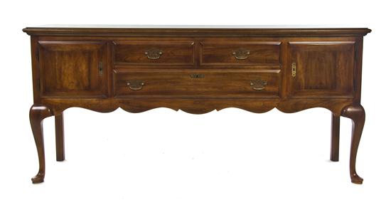 * A Queen Anne Style Mahogany Sideboard