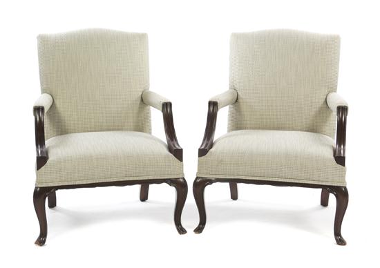 A Pair of Georgian Style Upholstered 153e04