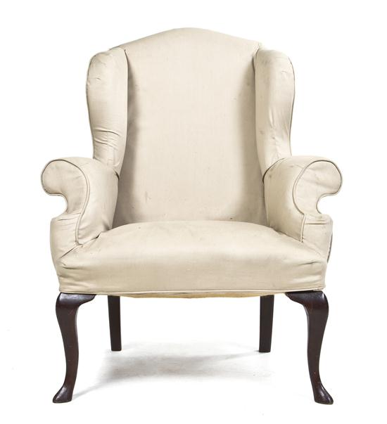 A Queen Anne Style Wingback Armchair 153e0f