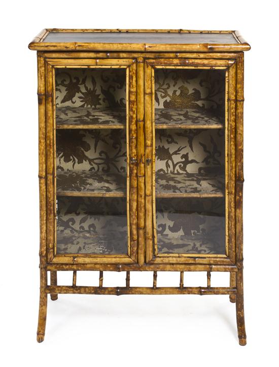 A Victorian Lacquered Bamboo Cabinet