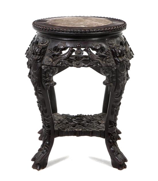 A Chinese Hardwood Stand the circular 153e3c