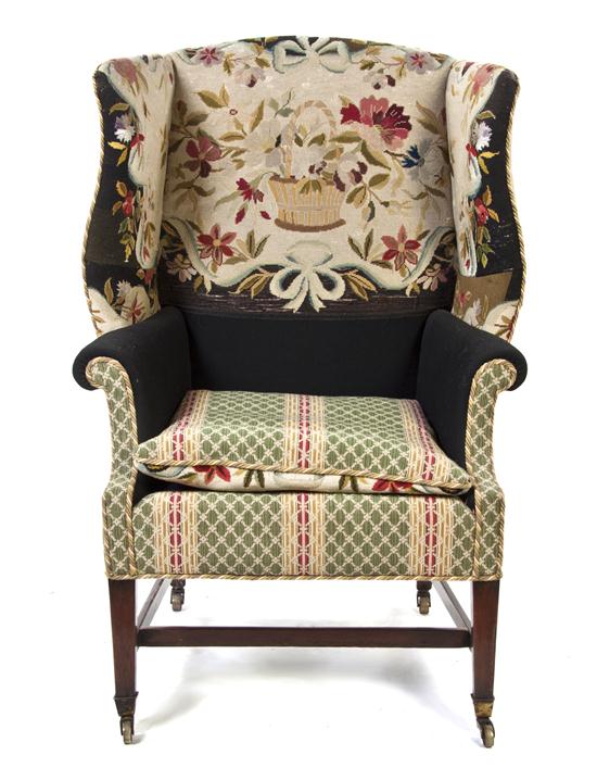 An American Mahogany Wingback Armchair 153e34