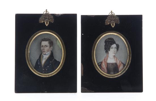 * Two Continental Portrait Miniatures