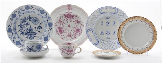A Collection of Meissen Porcelain Articles