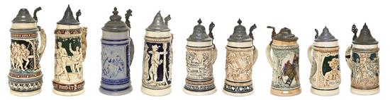  A Group of Nine German Pottery 153e6a