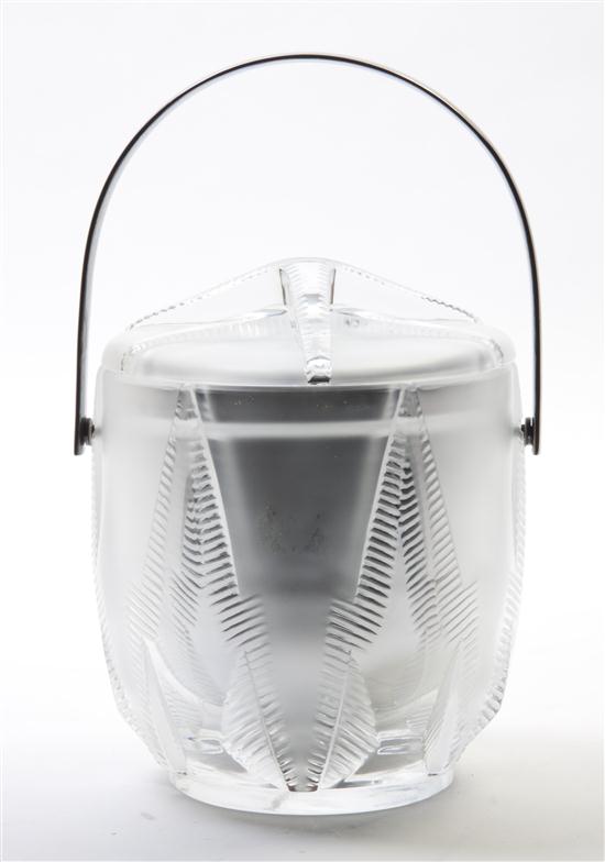 * A Lalique Glass Ice Bucket having