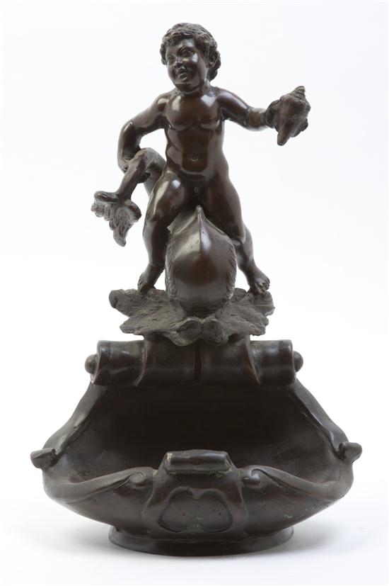* A French Bronze Figural Fountain
