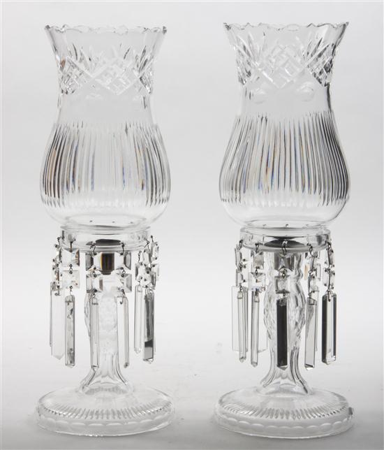 * A Pair of Continental Cut Glass