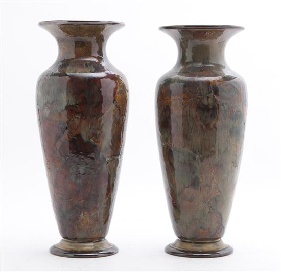 * A Pair of Royal Doulton Vases