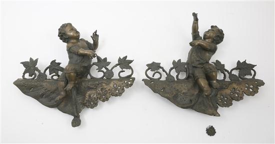 A Pair of Victorian Bronzed Metal