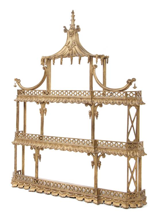 A Chinese Chippendale Style Giltwood
