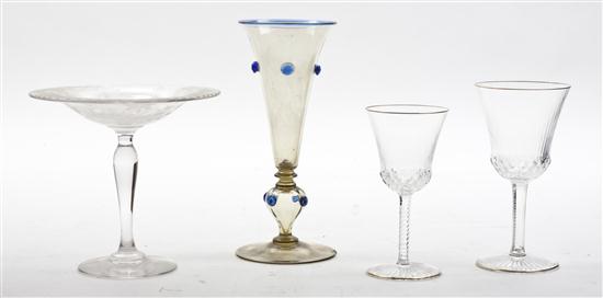 A Set of Glass Stemware Saint Louis