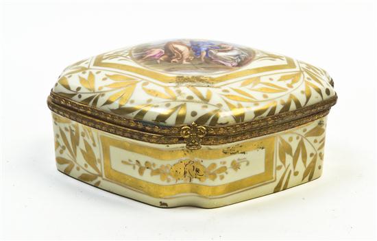 A Porcelain and Gilt Metal Mounted