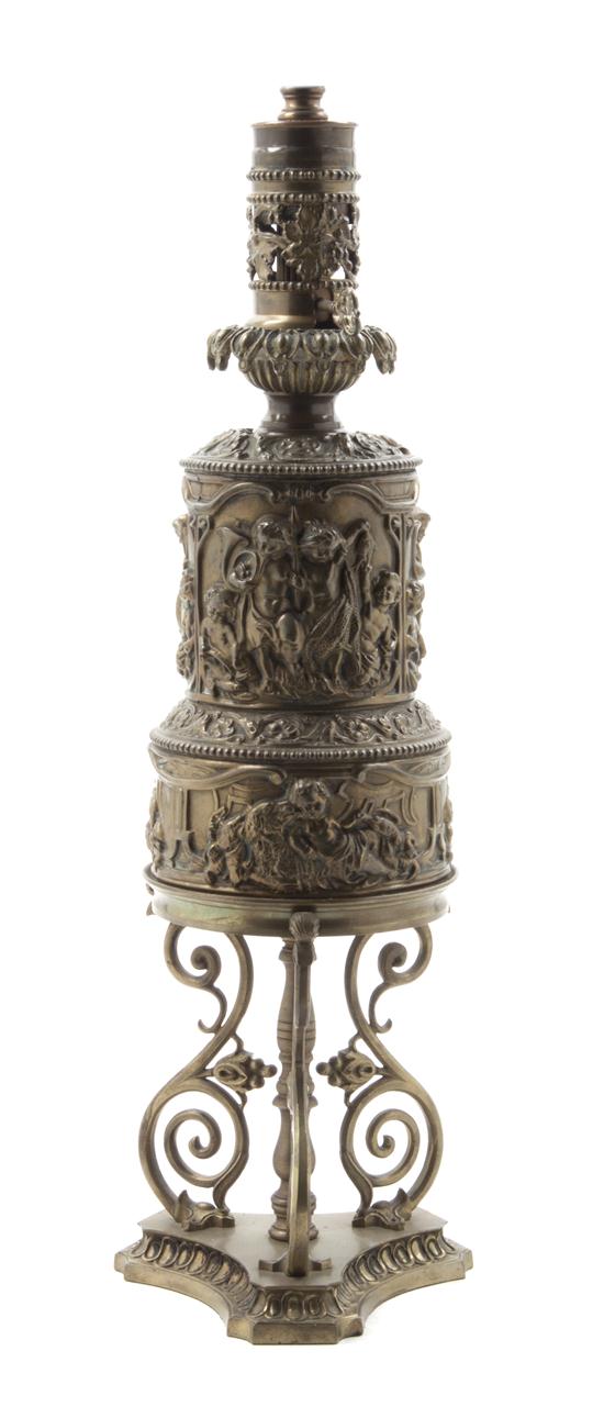A Neoclassical Brass Fluid Lamp 153f60