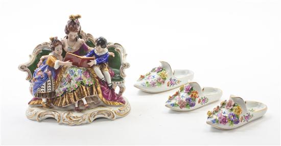 A Dresden Porcelain Figural Group depicting