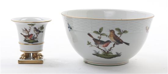 Two Herend Porcelain Articles in
