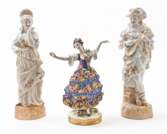 Three Continental Porcelain Figures