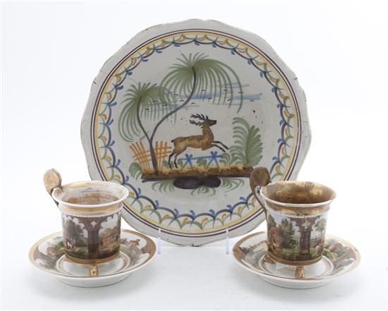 * A Pair of Paris Porcelain Cups