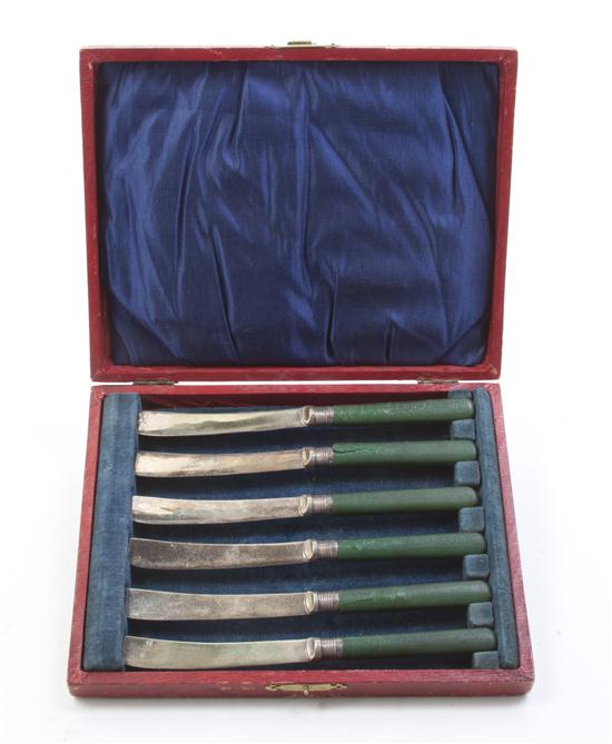  Six English Silver Butter Knives 153fa4