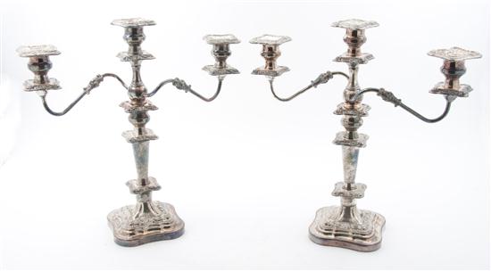 A Pair of Silverplate Candelabra