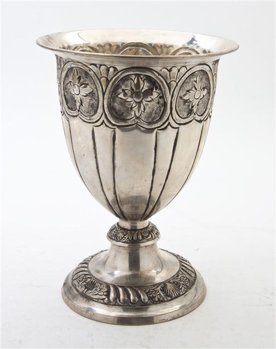 A Silverplate Vase of circular