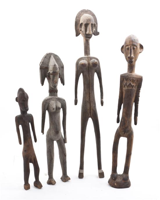  Four African Carved Wood Figures 153fbd