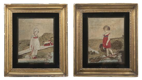 A Pair of English Needlepoint Portraits 153fe2