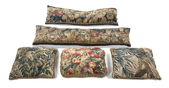 A Collection of Five Aubusson Tapestry