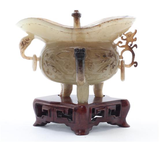 An Archaistic Jade Jue Form Libation 154028