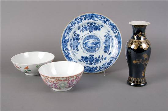 A Group of Four Asian Porcelain