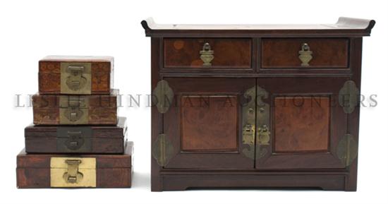 A Diminutive Asian Hardwood Chest 154069