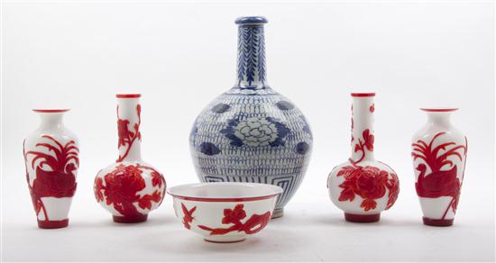 A Collection of Five Peking Glass
